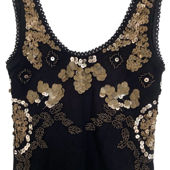 ONE TEASPOON Goldrush Sequin Beaded Open Back Bodysuit - Picture 4 of 10